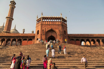 Jama Masjid, Alt Delhi, die größte Moschee Indiens - Foto von Morenovel