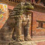 antike Statue Patan Durbar Square. Patan