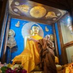 Buddha Mahabodhi bodh gaaye, der den Geist segnet
