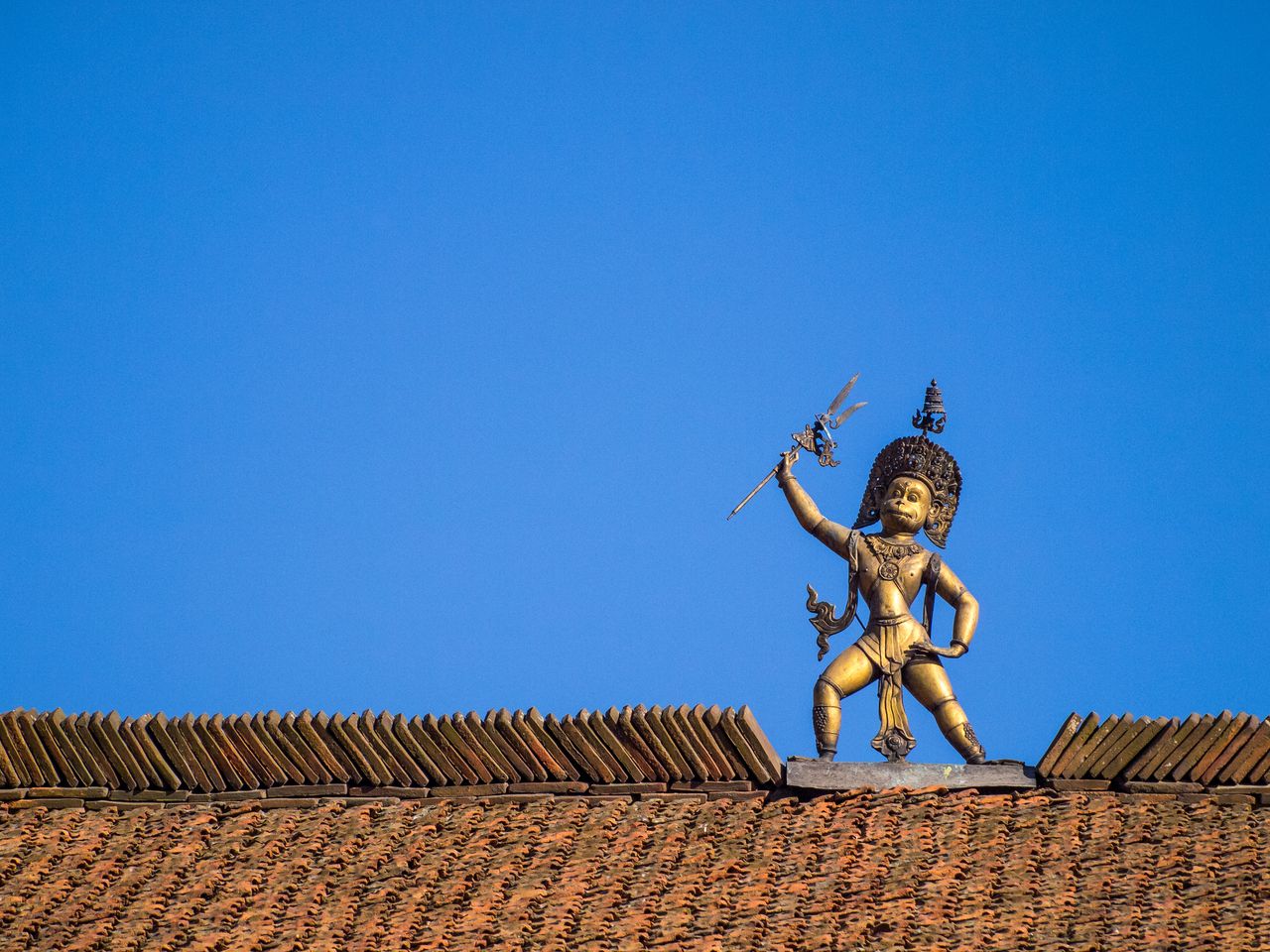 Statue von Hanuman auf dem Hanuman Dhoka