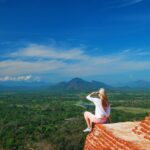 Touristen genießen Sigiriya View Sri Lanka