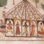 Krishna spielt Ras Leela mit seinen Gopis