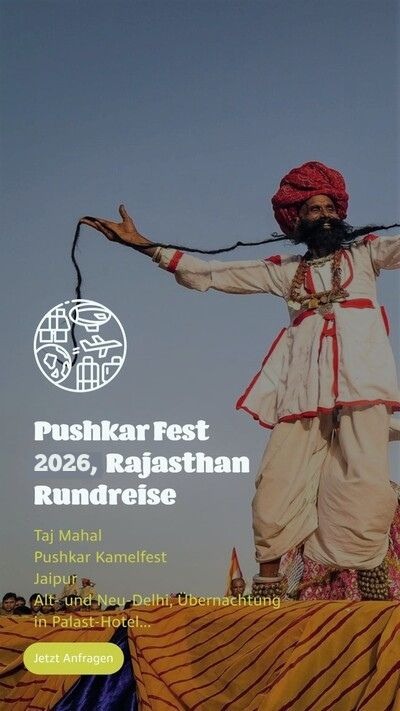 rajasthan indien pushkar kamelfest rundreise